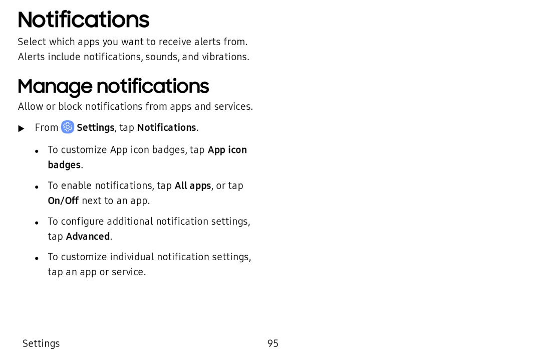 Manage notifications Notifications