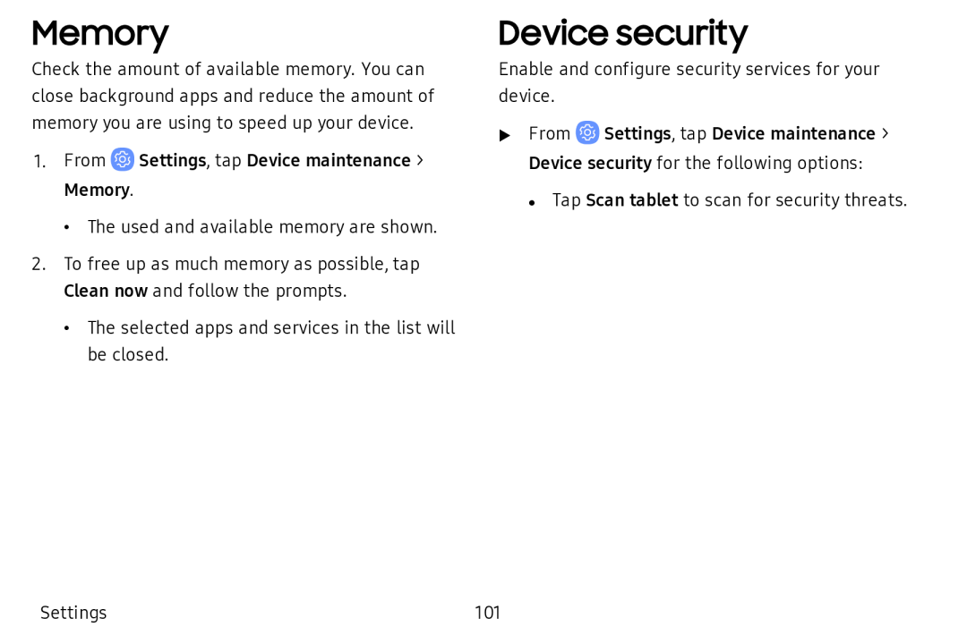 Device security Galaxy Tab A 10.5 Wi-Fi