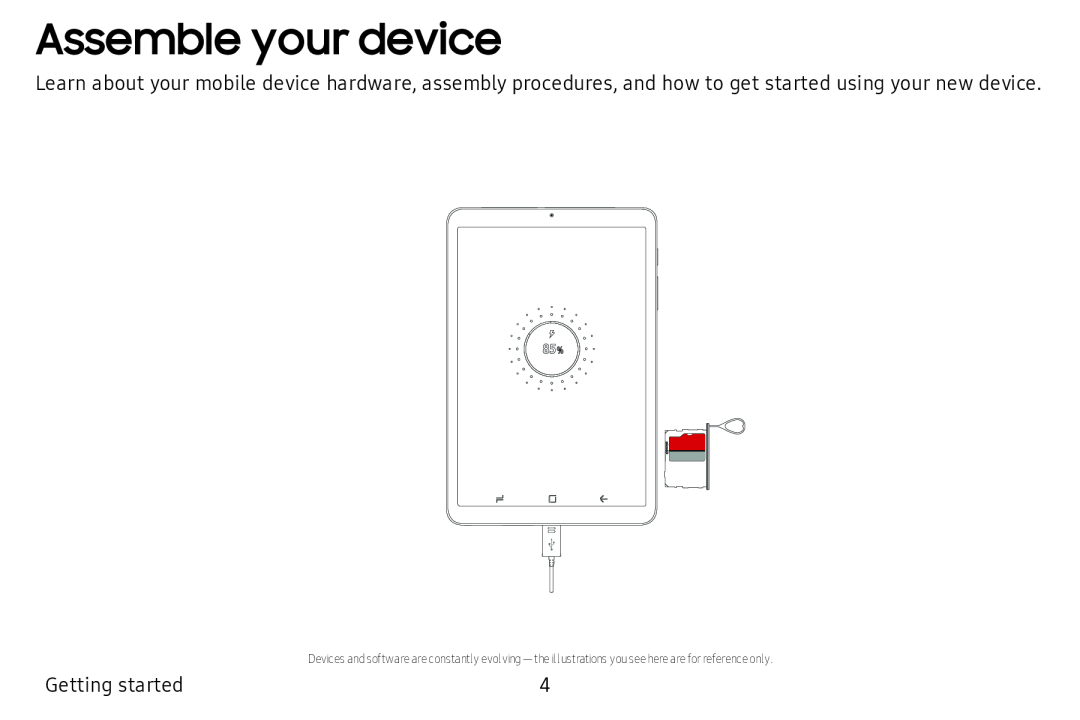 Assemble your device Galaxy Tab A 10.5 Wi-Fi