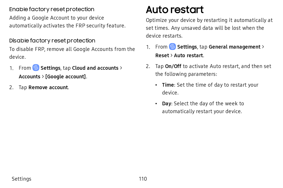 Auto restart Galaxy Tab A 10.5 Wi-Fi