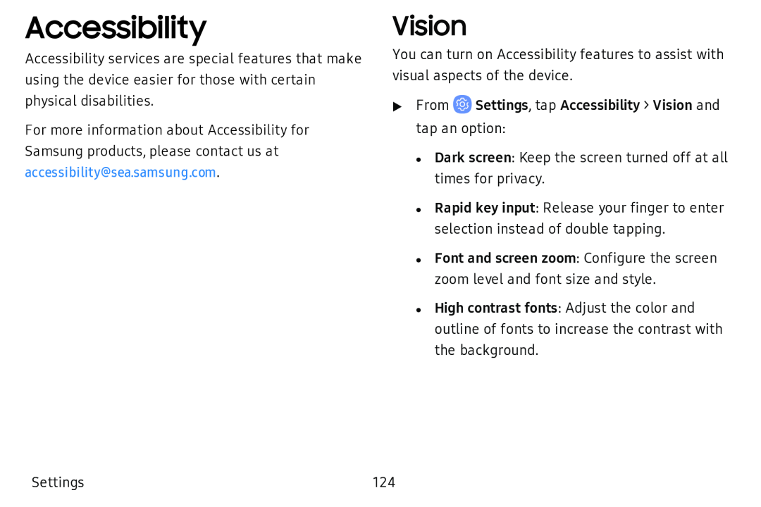 Vision Accessibility