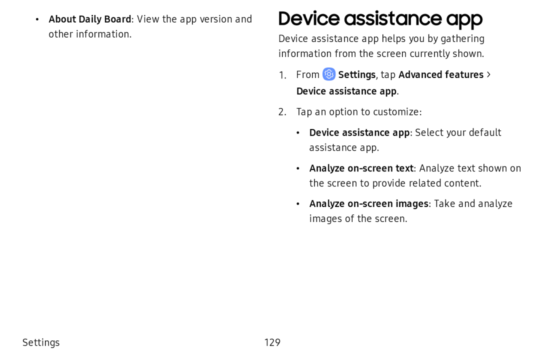 Device assistance app