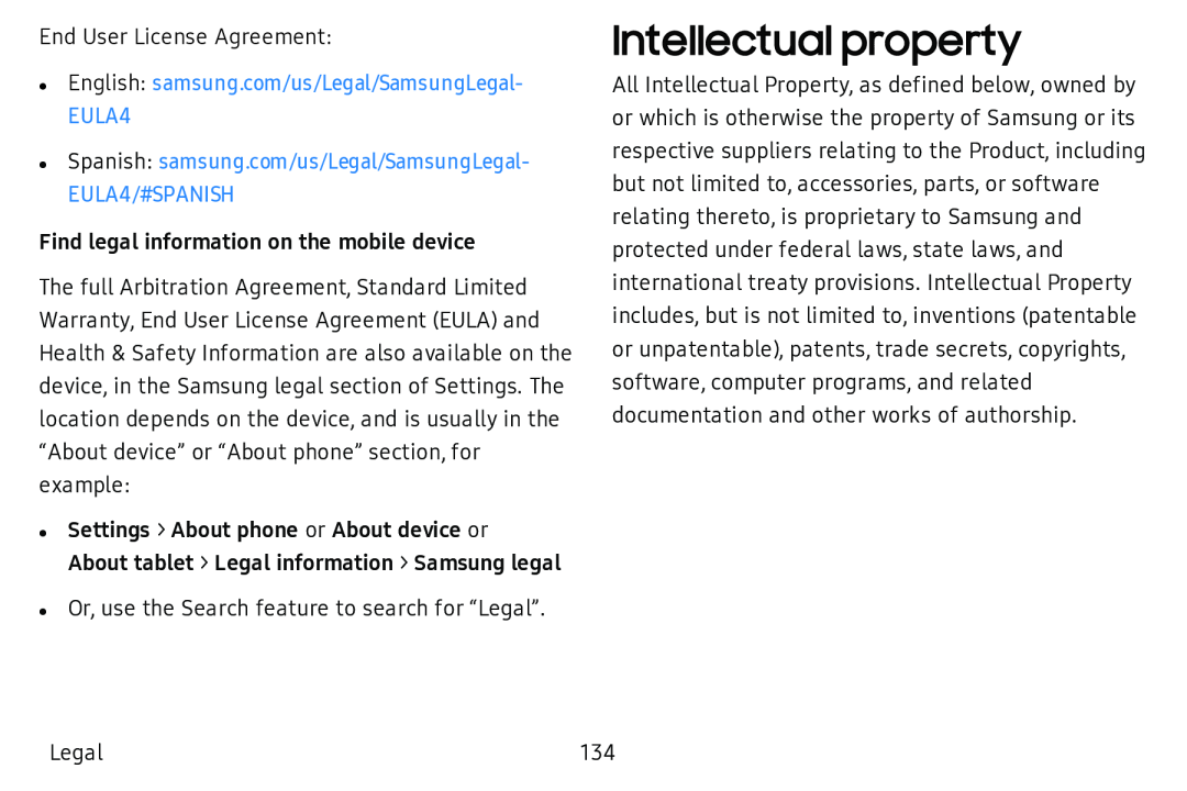 Intellectual property Galaxy Tab A 10.5 Wi-Fi