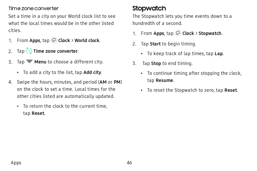 Stopwatch Galaxy Tab A 10.5 Wi-Fi