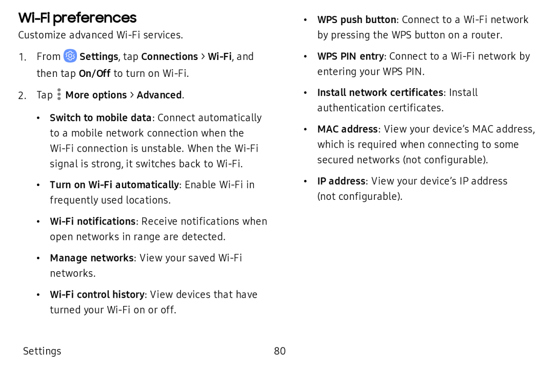 Wi-Fipreferences