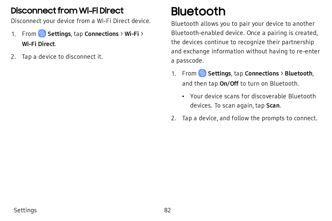 Disconnect from Wi-FiDirect Bluetooth