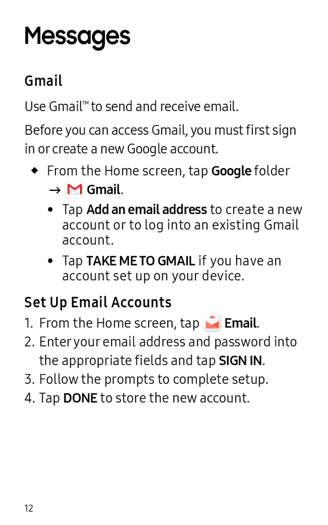 Gmail Set Up Email Accounts