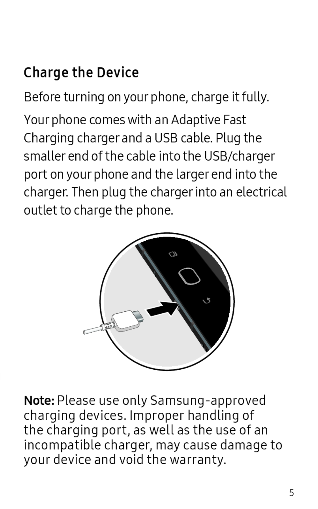 Charge the Device Galaxy Tab A 10.5 Wi-Fi