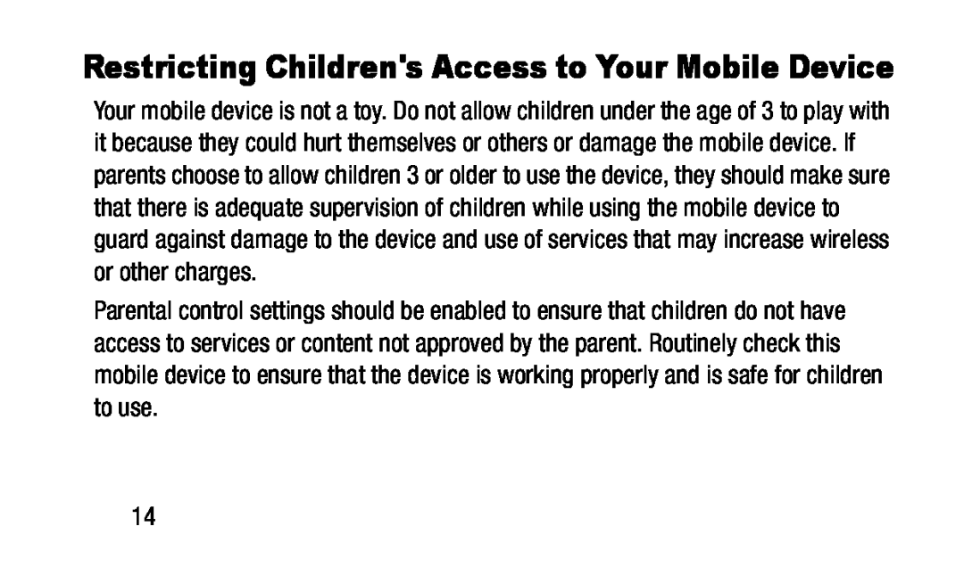 Restricting Children's Access to Your Mobile Device Galaxy Tab A 10.1 Wi-Fi