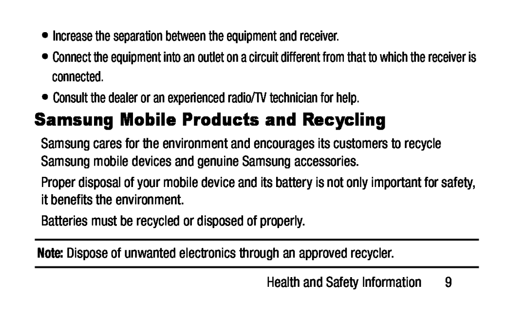 Samsung Mobile Products and Recycling