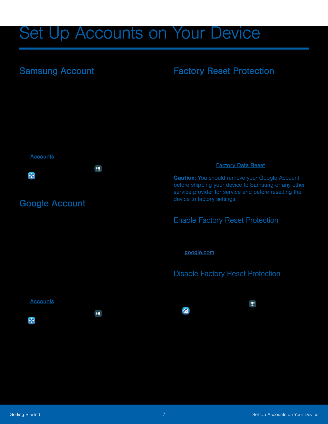 Samsung Account Galaxy Tab A 7.0 Wi-Fi