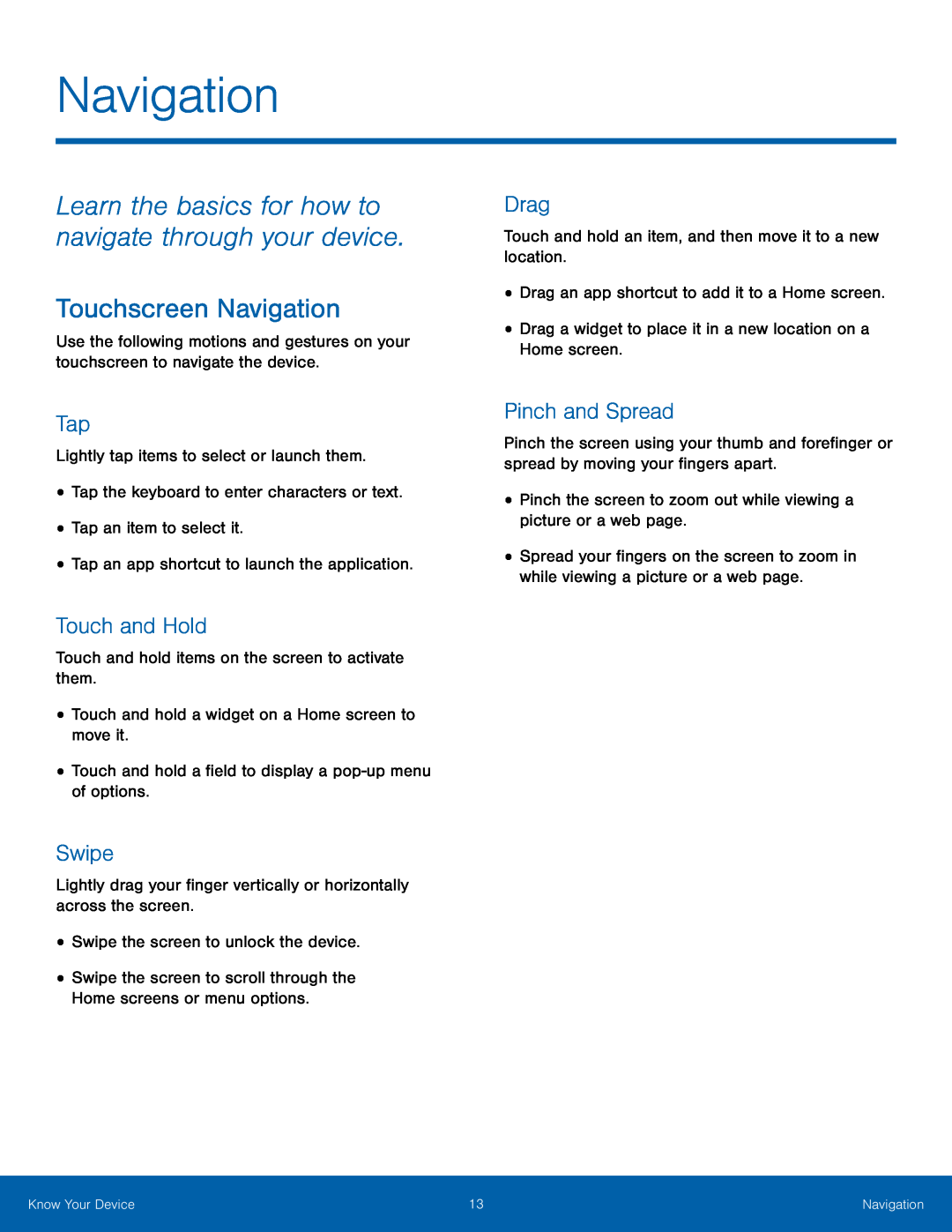 Learn the basics for how to navigate through your device Galaxy Tab A 7.0 Wi-Fi