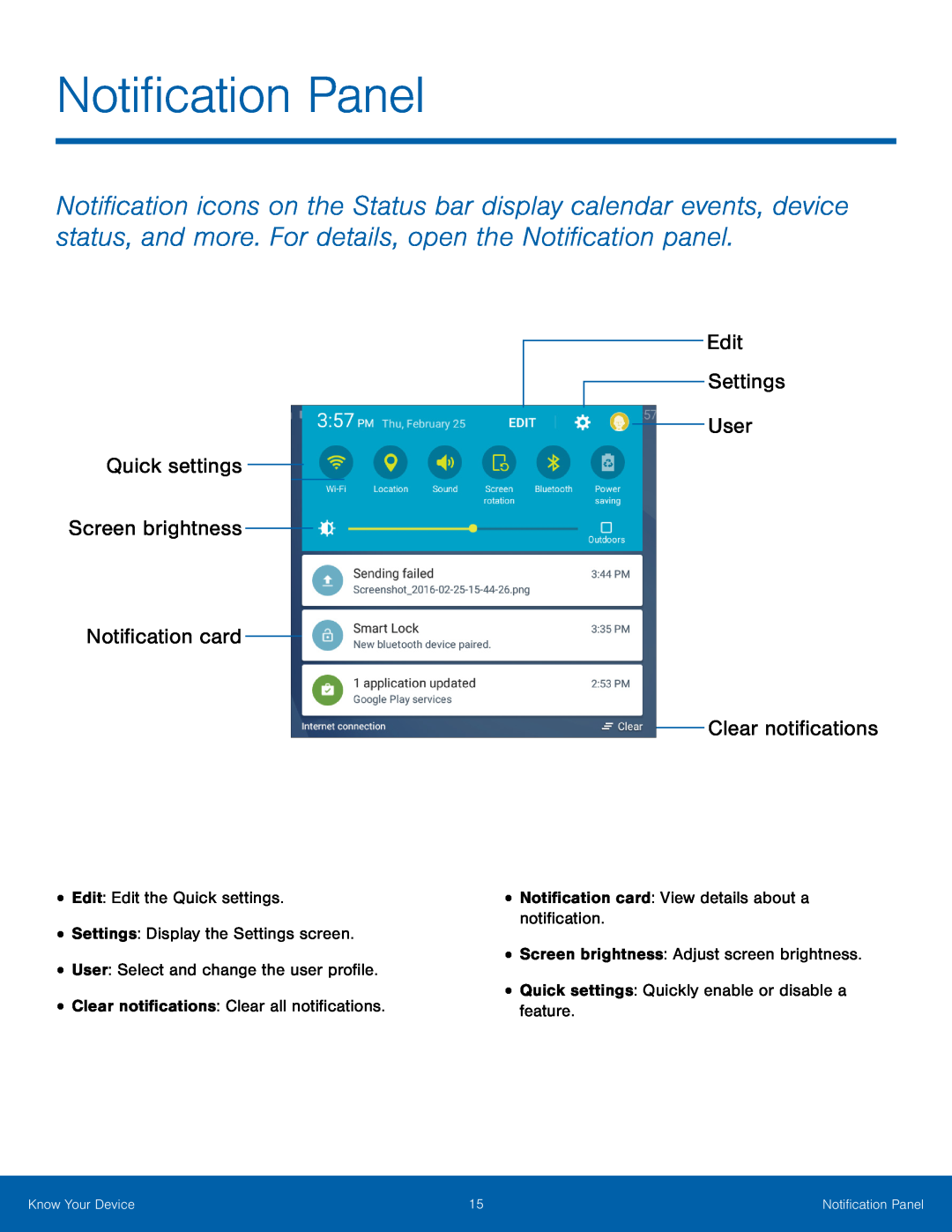 Notification card Galaxy Tab A 7.0 Wi-Fi