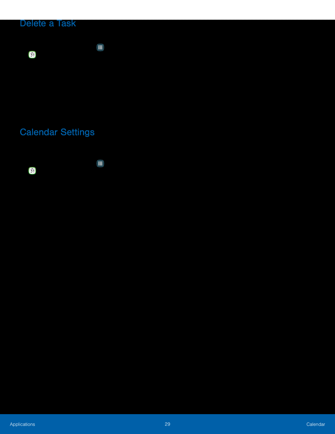 Calendar Settings Galaxy Tab A 7.0 Wi-Fi