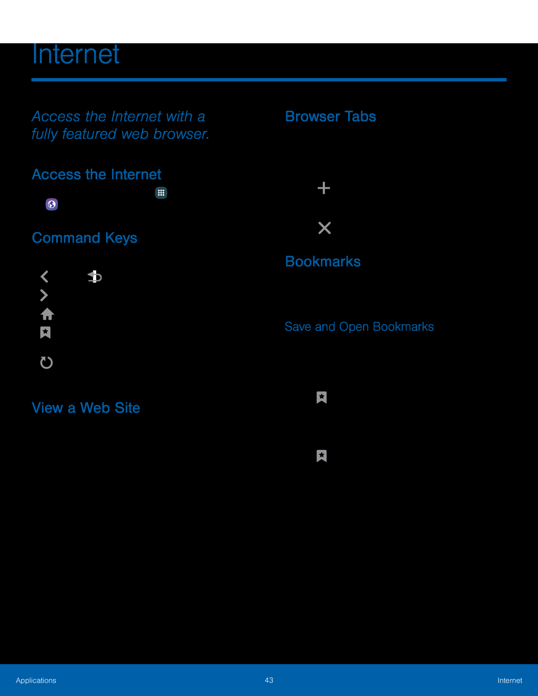 Bookmarks Galaxy Tab A 7.0 Wi-Fi