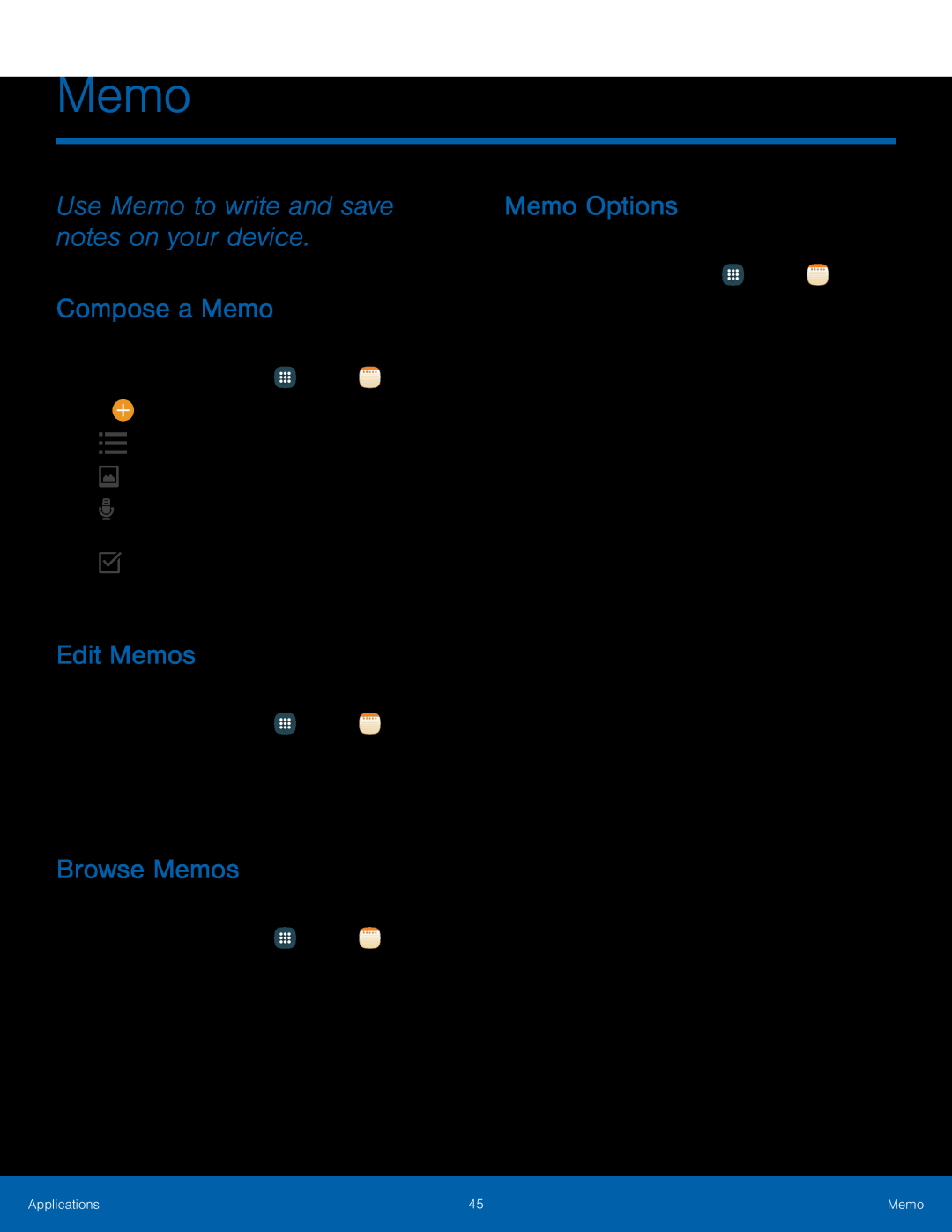 Memo Options Galaxy Tab A 7.0 Wi-Fi