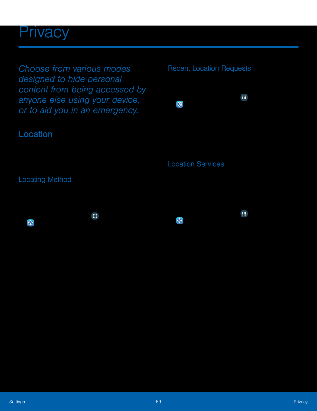 Location Services Galaxy Tab A 7.0 Wi-Fi