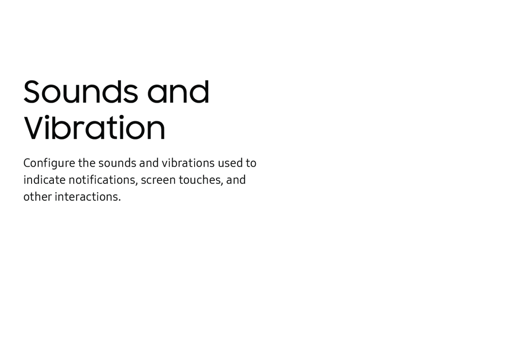 Sounds and Vibration