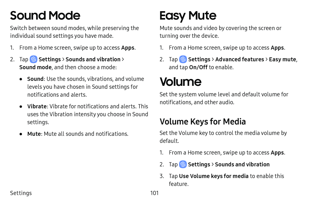 Sound Mode Galaxy Tab E 9.6 Verizon