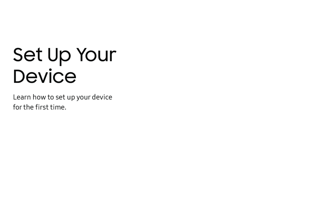 Set Up Your Device