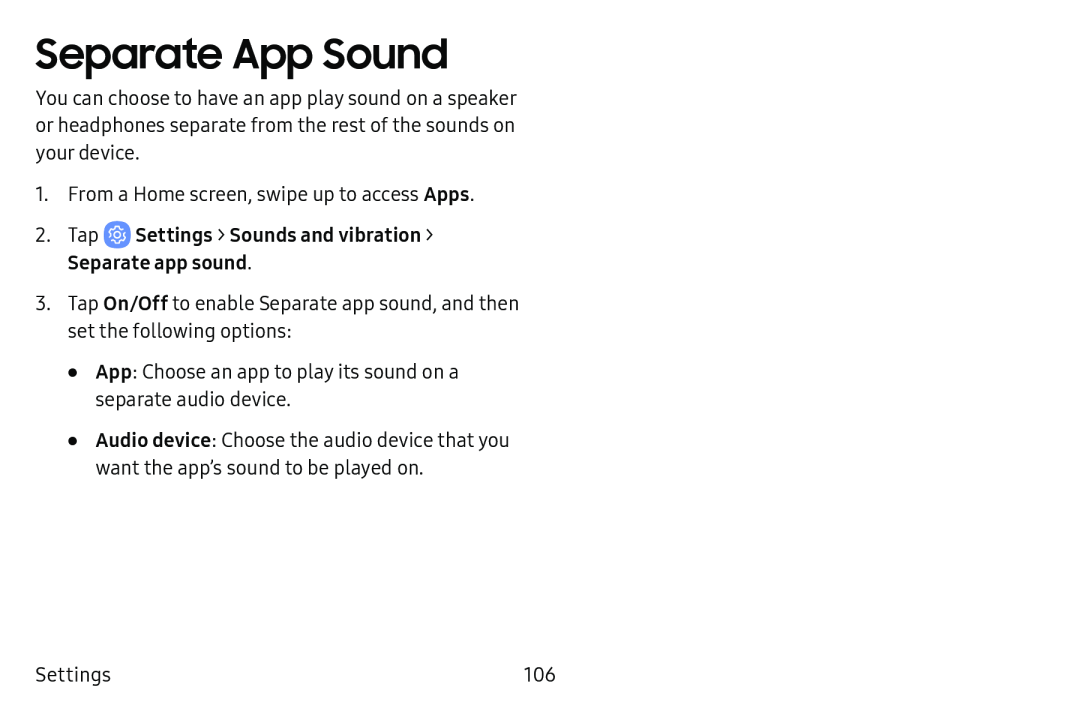 Separate App Sound