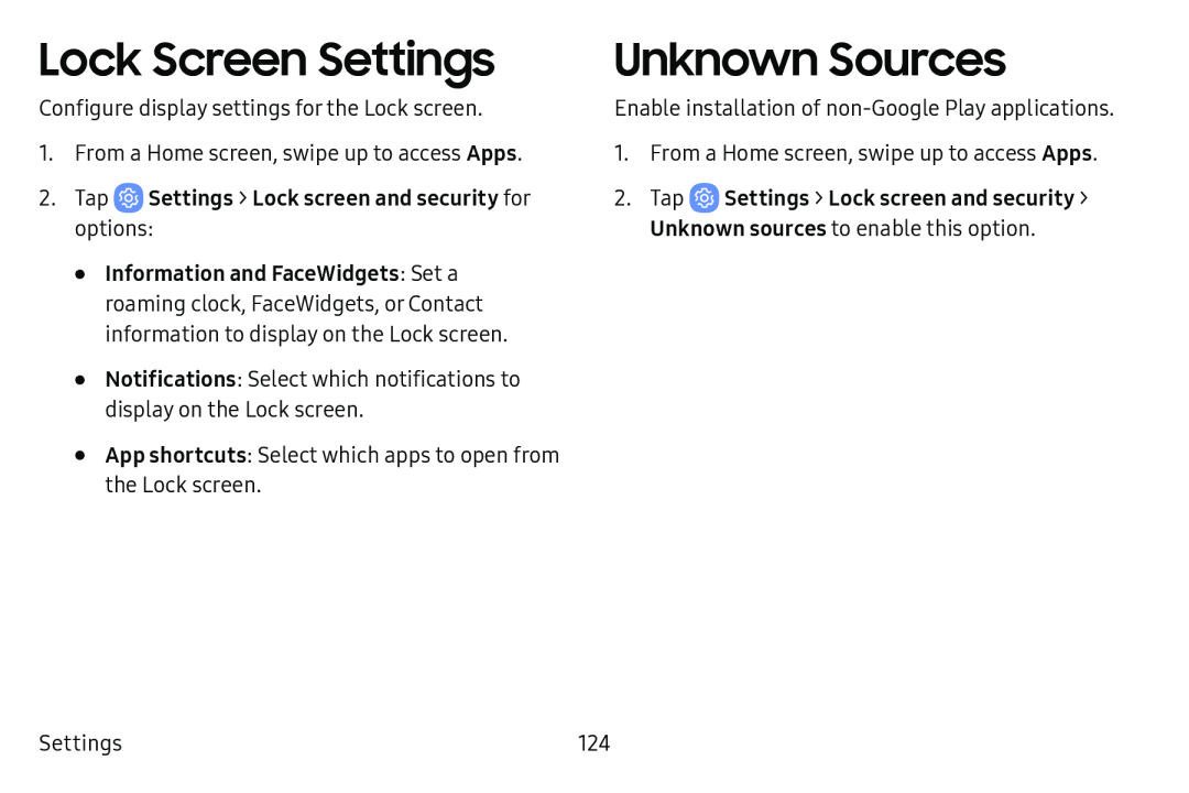 Lock Screen Settings Galaxy Tab E 9.6 Verizon