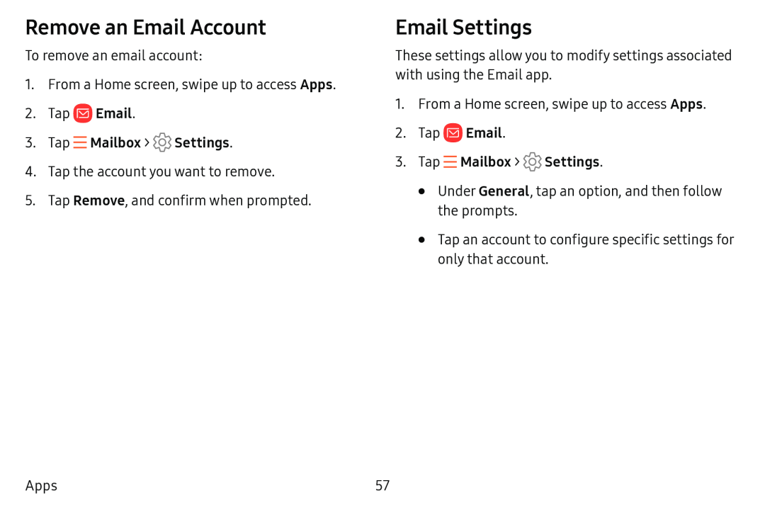 Email Settings Galaxy Tab E 9.6 Verizon