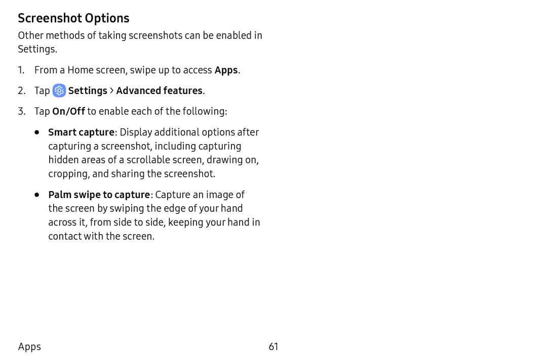 Screenshot Options Galaxy Tab E 9.6 Verizon