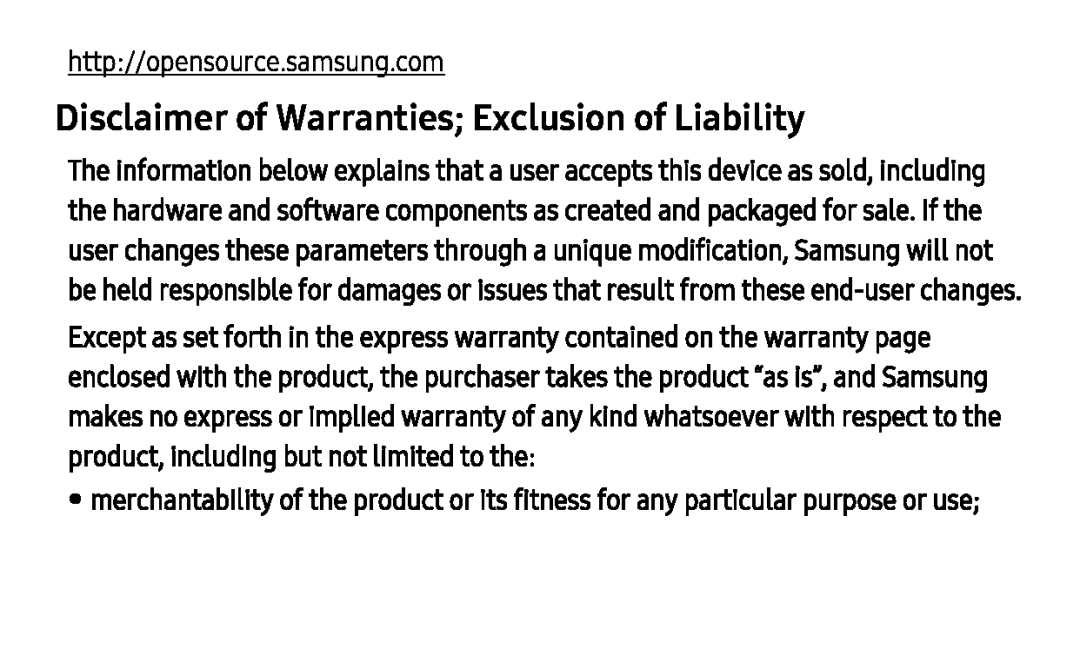 Disclaimer of Warranties; Exclusion of Liability Galaxy Tab E 9.6 Wi-Fi