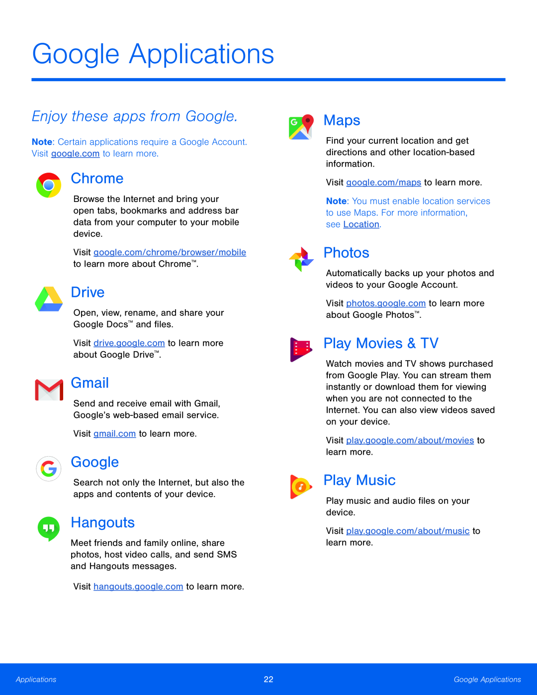 Enjoy these apps from Google Chrome