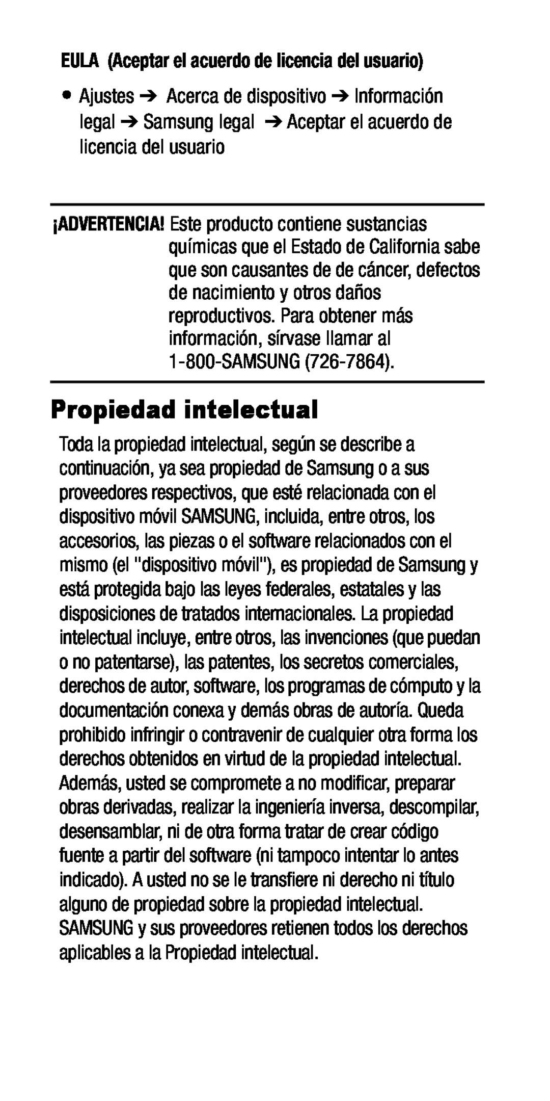 Propiedad intelectual Galaxy Tab E 8.0 AT&T