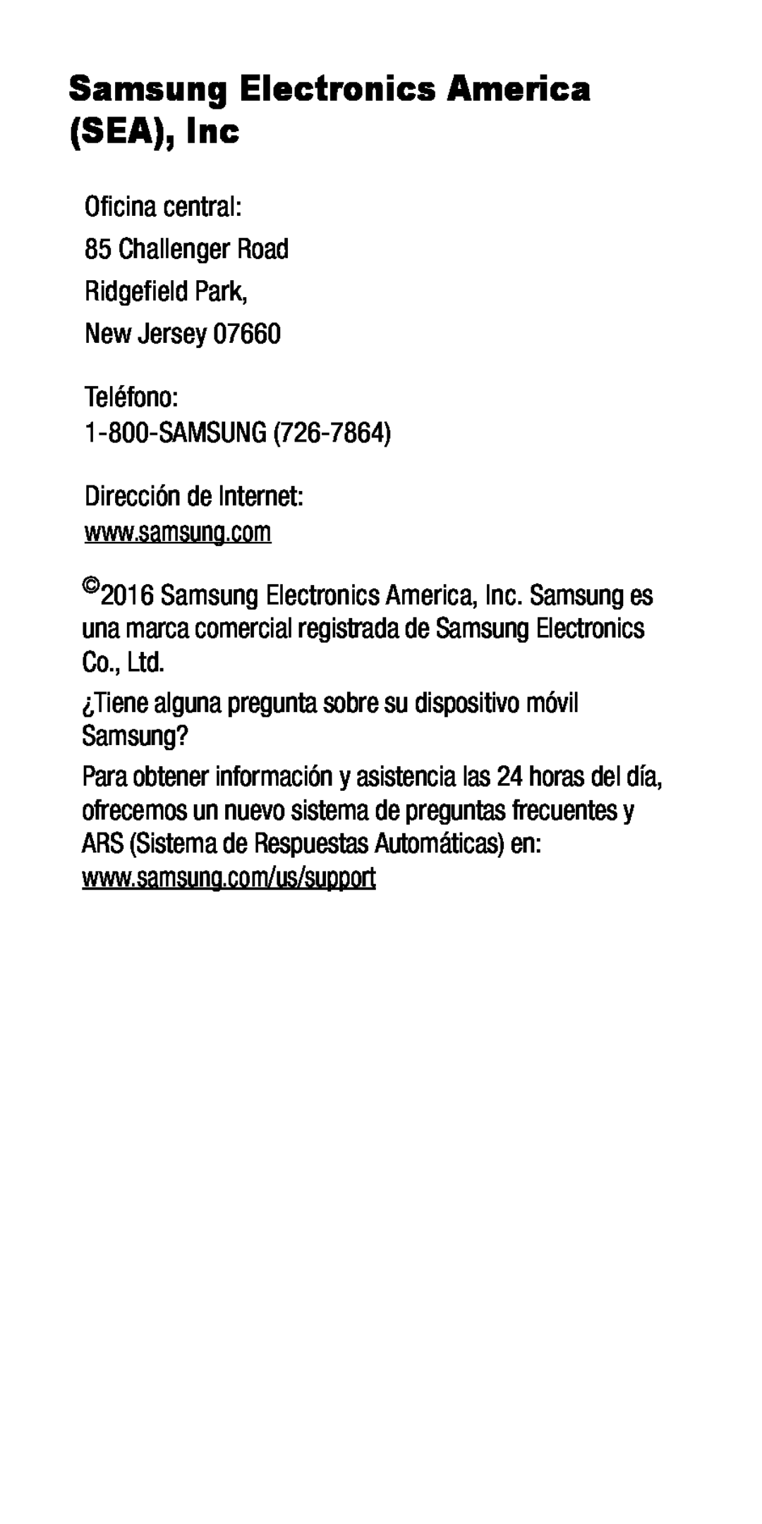 Dirección de Internet: Galaxy Tab E 8.0 AT&T