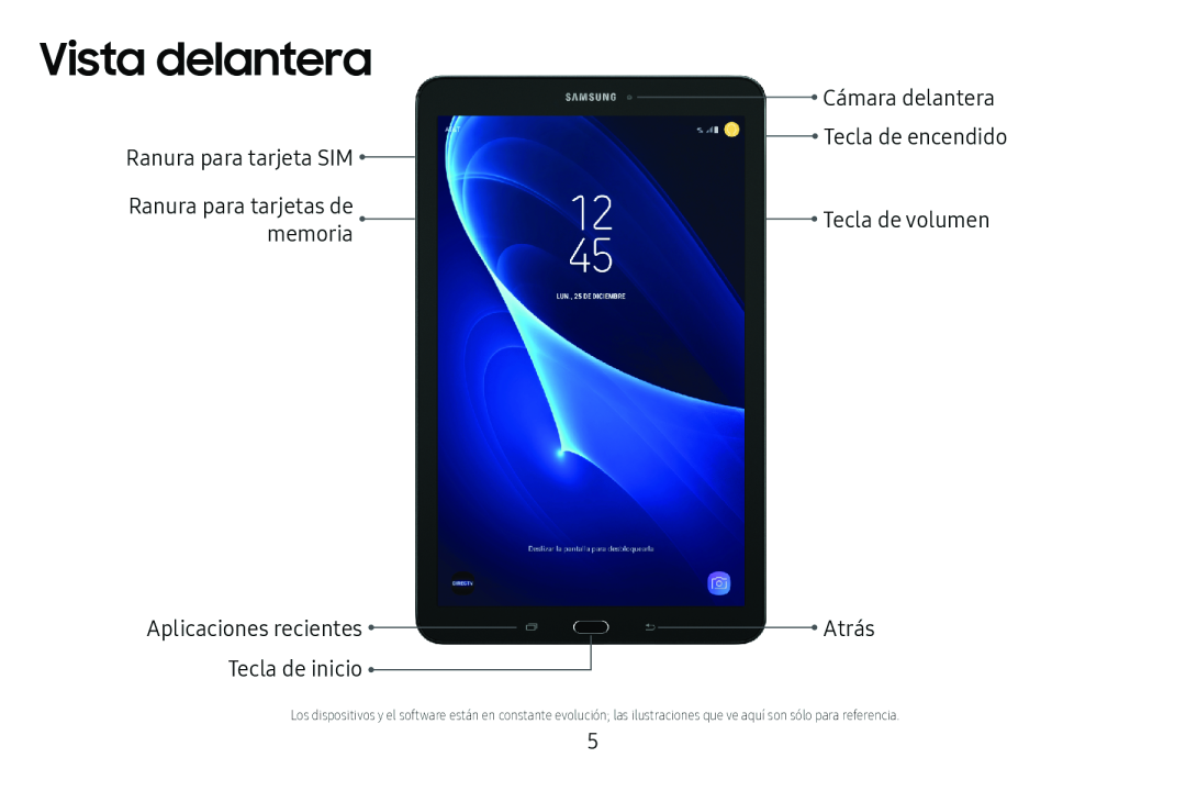 Vista delantera Galaxy Tab E 8.0 AT&T