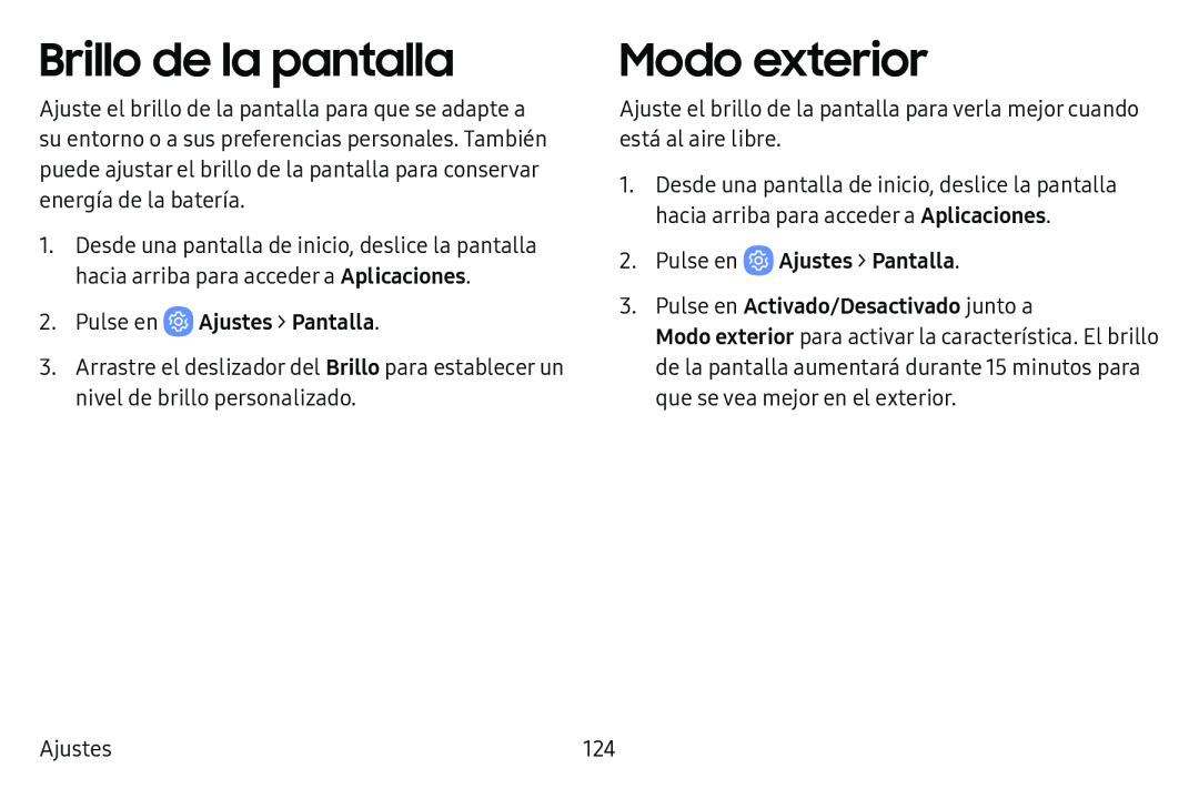 Modo exterior Galaxy Tab E 8.0 AT&T