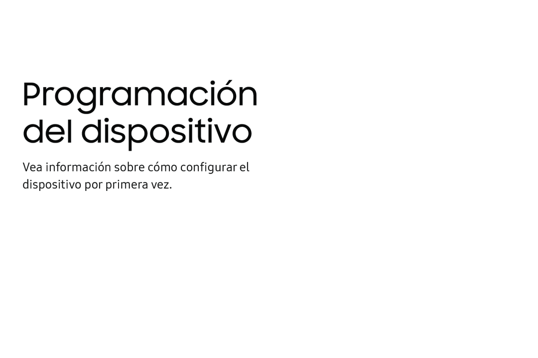 Programación del dispositivo