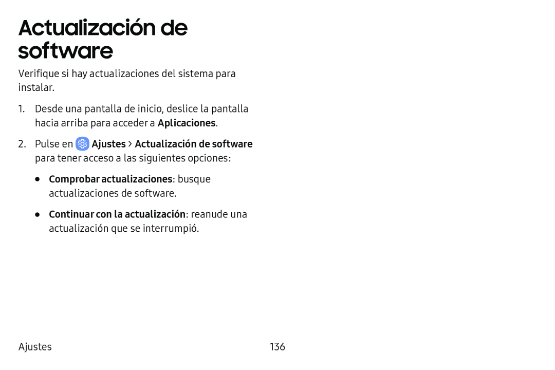 Actualización de software Galaxy Tab E 8.0 AT&T