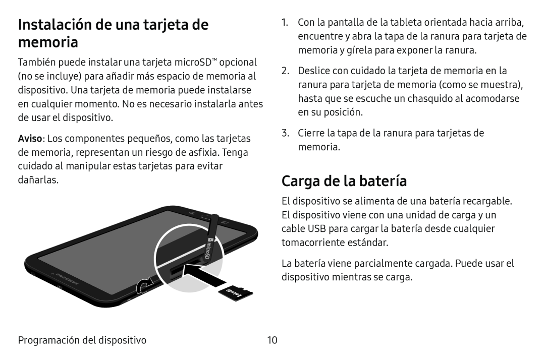 Instalación de una tarjeta de memoria Carga de la batería