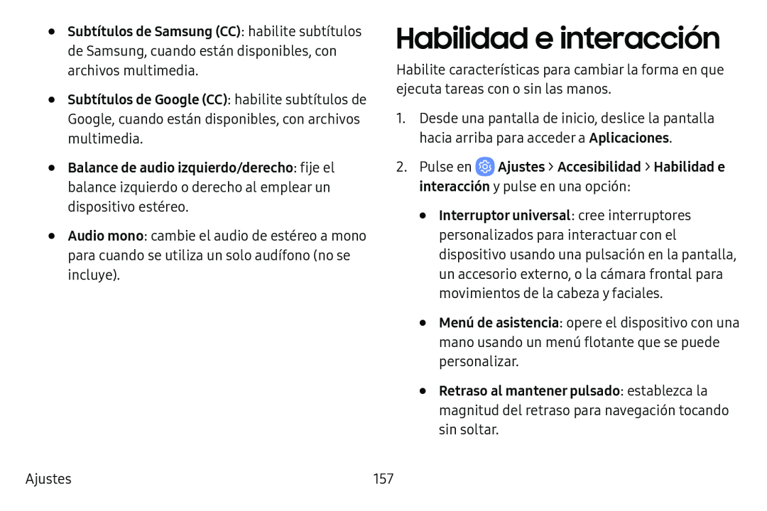 Habilidad e interacción Galaxy Tab E 8.0 AT&T