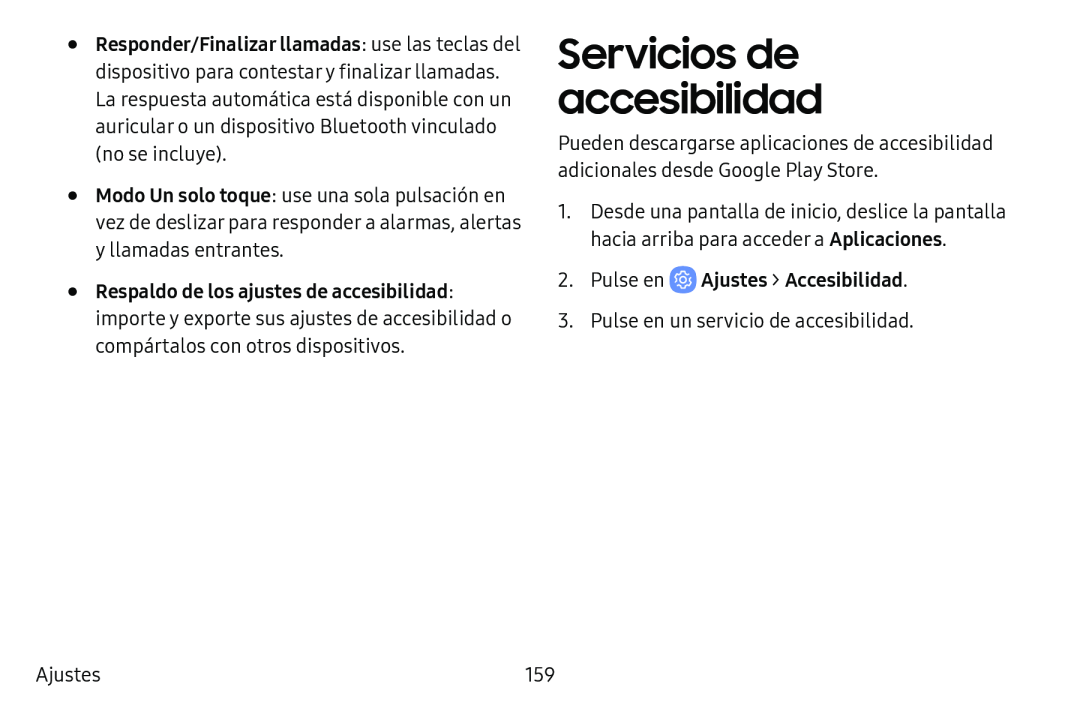 Servicios de accesibilidad