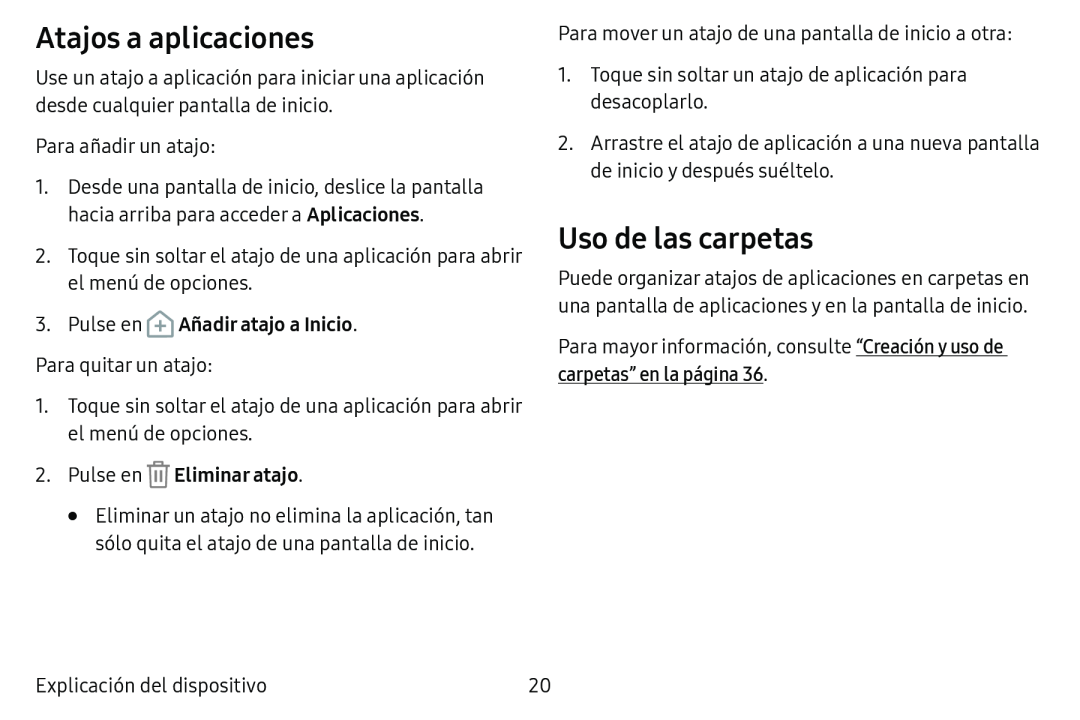 Uso de las carpetas Galaxy Tab E 8.0 AT&T