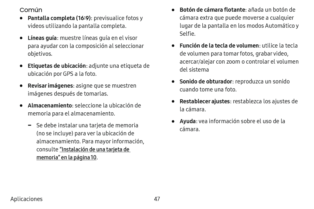 Sonido de obturador: reproduzca un sonido cuando tome una foto Galaxy Tab E 8.0 AT&T