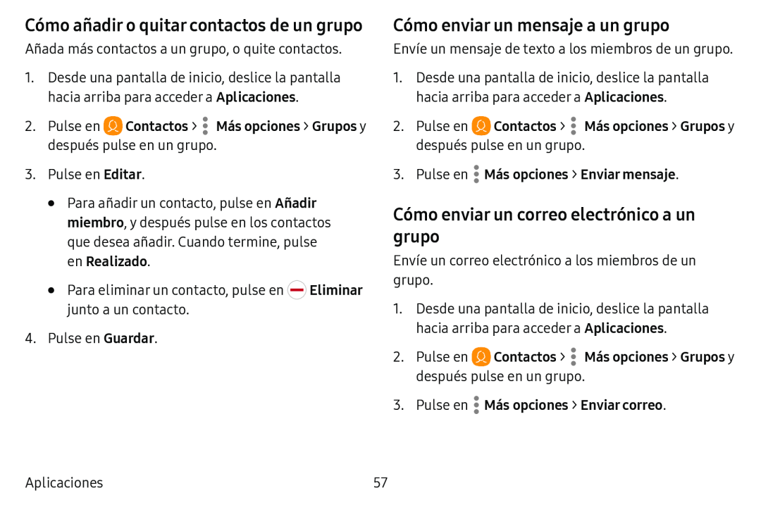 Cómo enviar un correo electrónico a un grupo Galaxy Tab E 8.0 AT&T