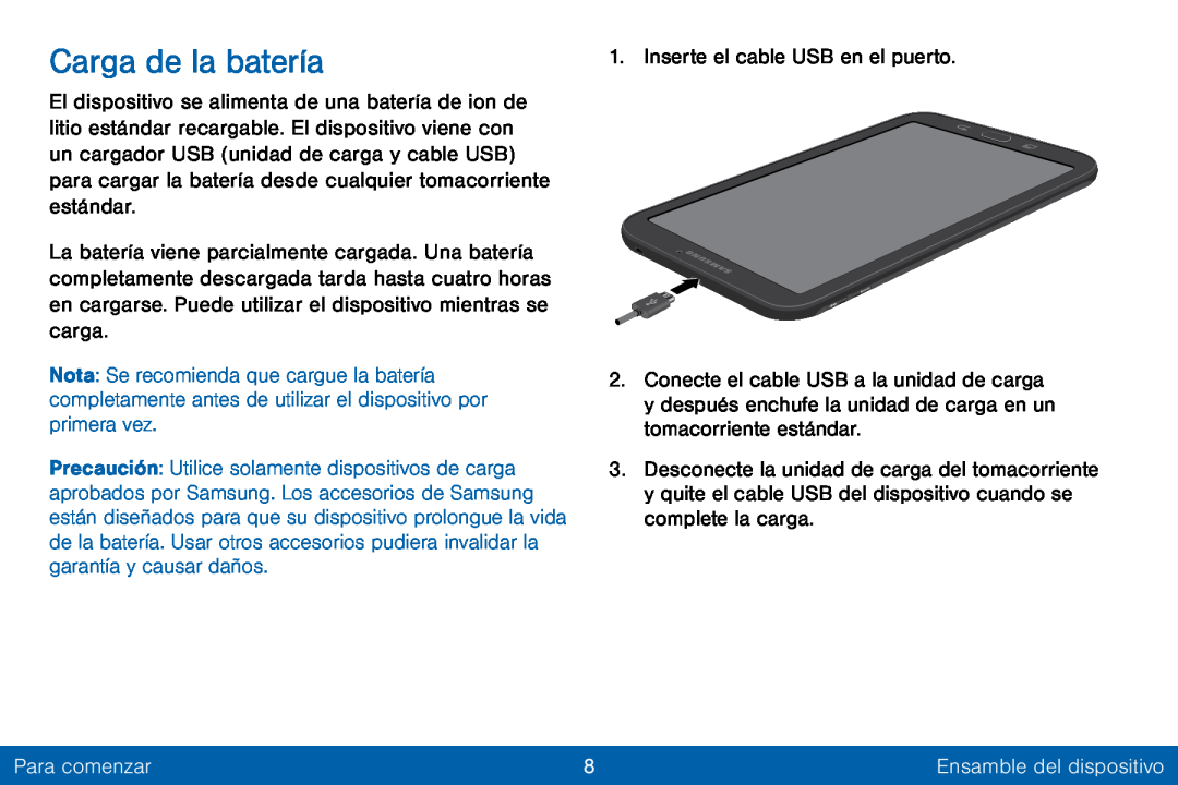 Carga de la batería