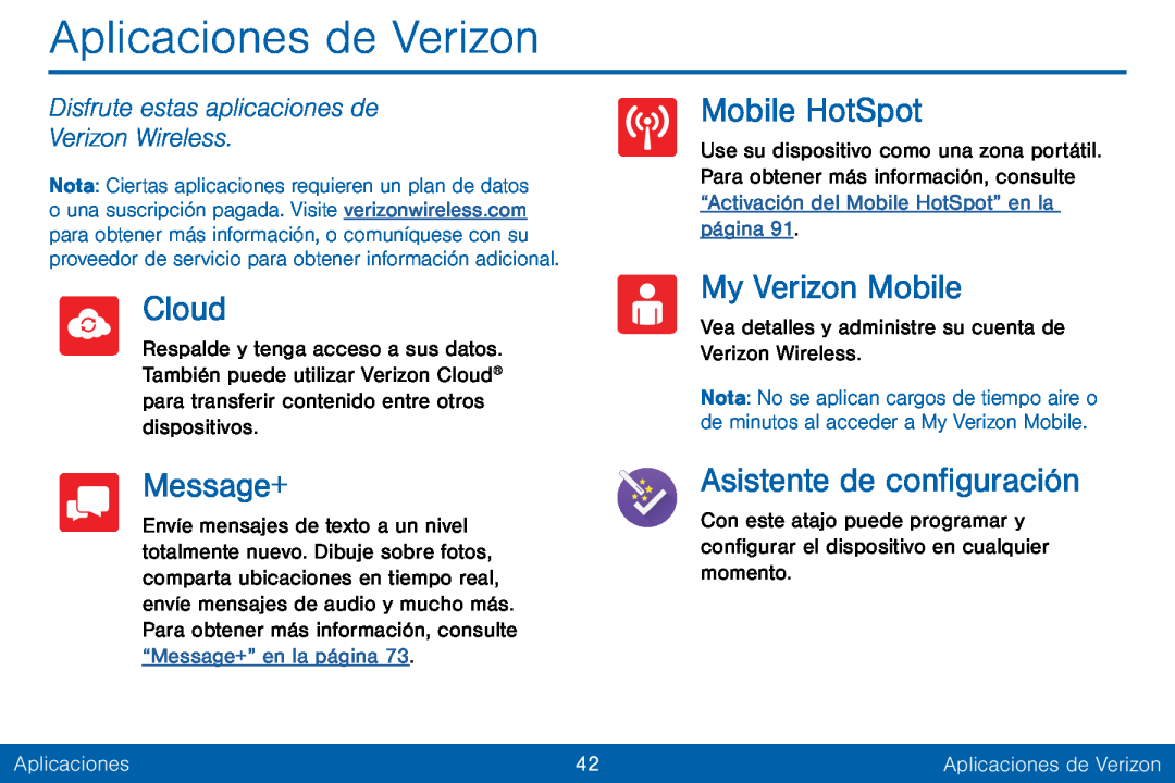 Disfrute estas aplicaciones de Verizon Wireless