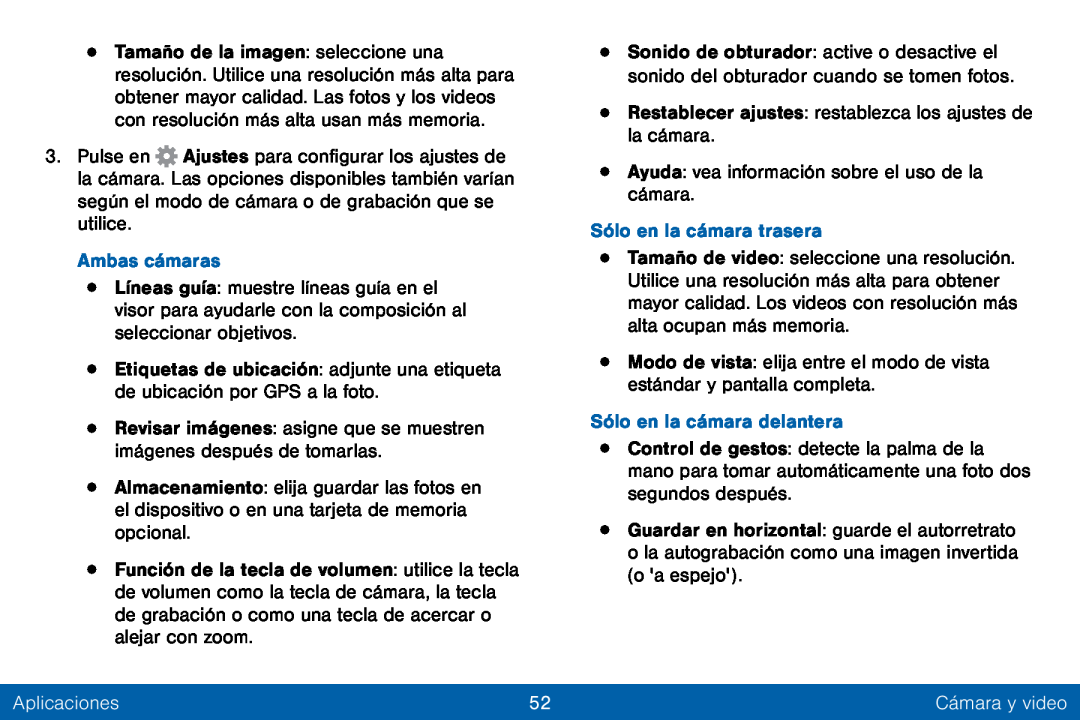 •Etiquetas de ubicación: adjunte una etiqueta de ubicación por GPS a la foto Galaxy Tab E 8.0 Verizon