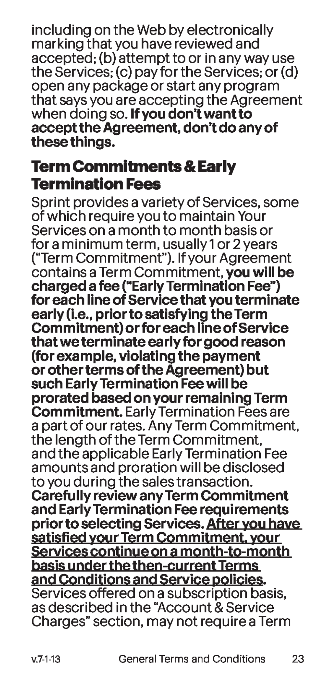 Term Commitments & Early Termination Fees Galaxy Tab E 8.0 Sprint