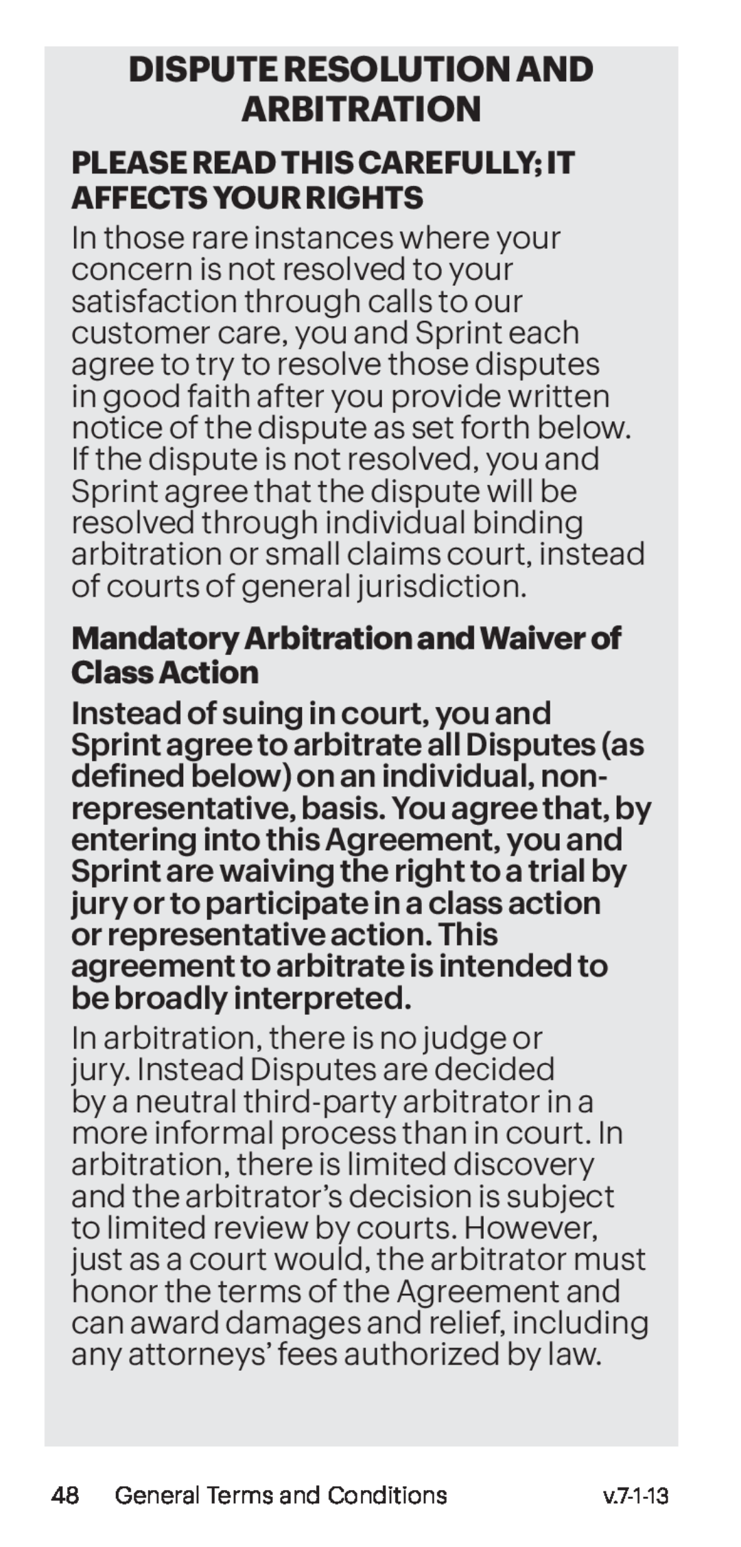 DISPUTE RESOLUTION AND ARBITRATION