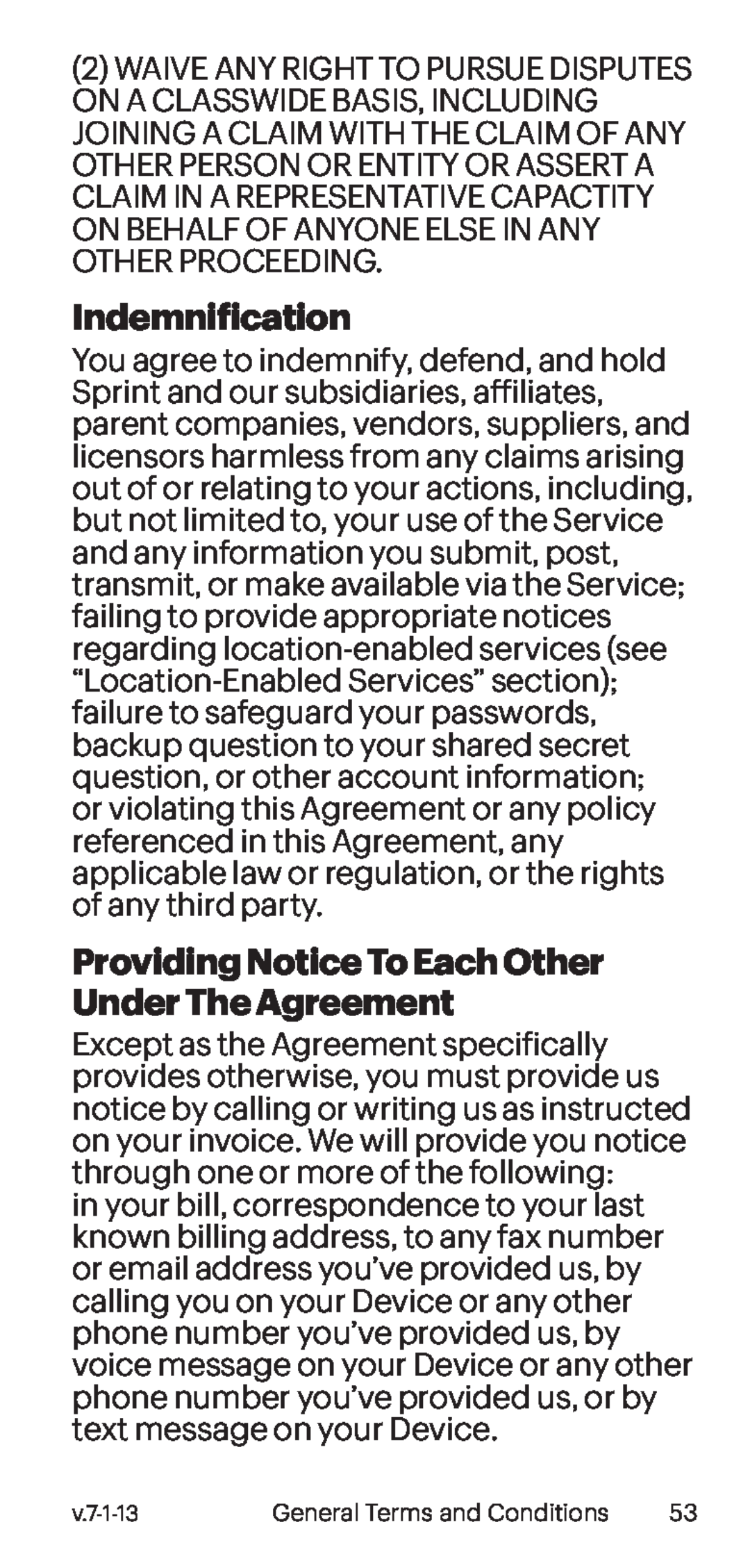 Indemnification Providing Notice To Each Other Under The Agreement