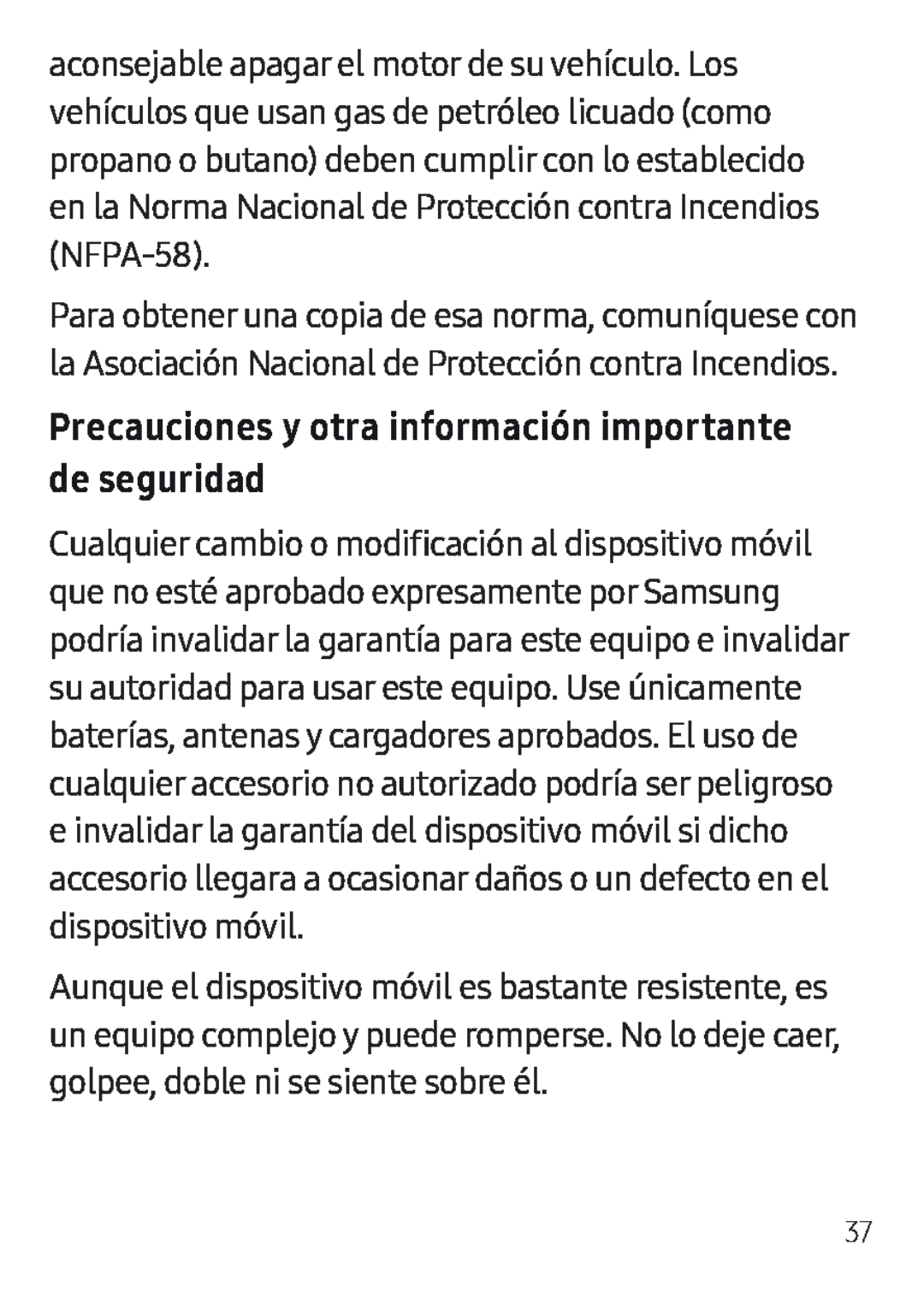 Precauciones y otra información importante de seguridad