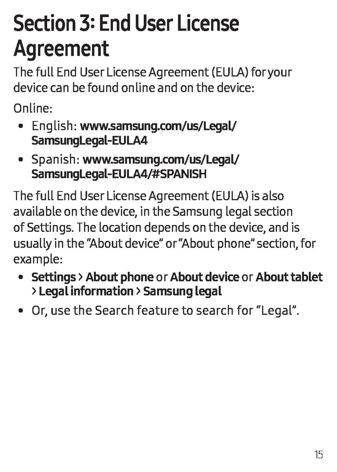 Section 3: End User License Galaxy Tab E 8.0 US Cellular